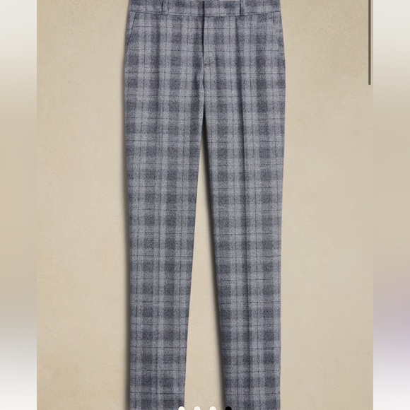 Banana Republic Factory Ryan Straight Pant in Blue Plaid 20 - Picture 4 of 8